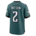Perkns P.Eagles #2 Jahan Dotson Midnight Green Team Game Jersey