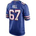 Perkns B.Bills #67 Kent Hull Royal Game Retired Player Jersey