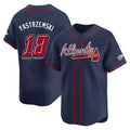 Perkns A.Braves #18 Mike Yastrzemski player Navy Limited Speedway Classic Alternate Stitched Jerseys