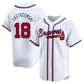 Perkns A.Braves #18 Mike Yastrzemski player White Limited Home Stitched Jerseys