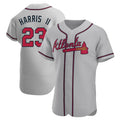 Perkns A.Braves #23 Michael Harris II player Gray Authentic Road Stitched Jerseys