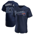 Perkns A.Braves #23 Michael Harris II player Navy Authentic Alternate Team Stitched Jerseys