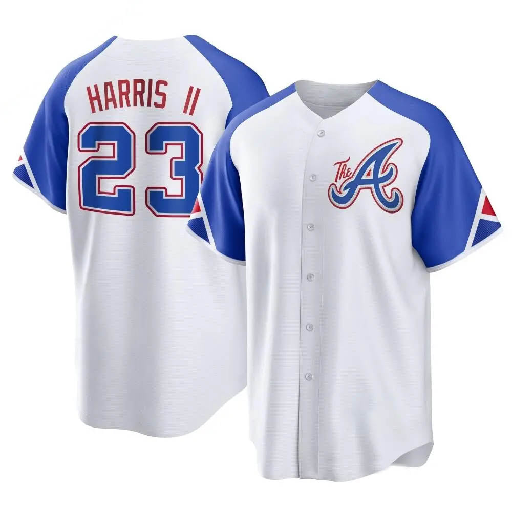 Perkns A.Braves #23 Michael Harris II player White Replica City Connect Stitched Jerseys
