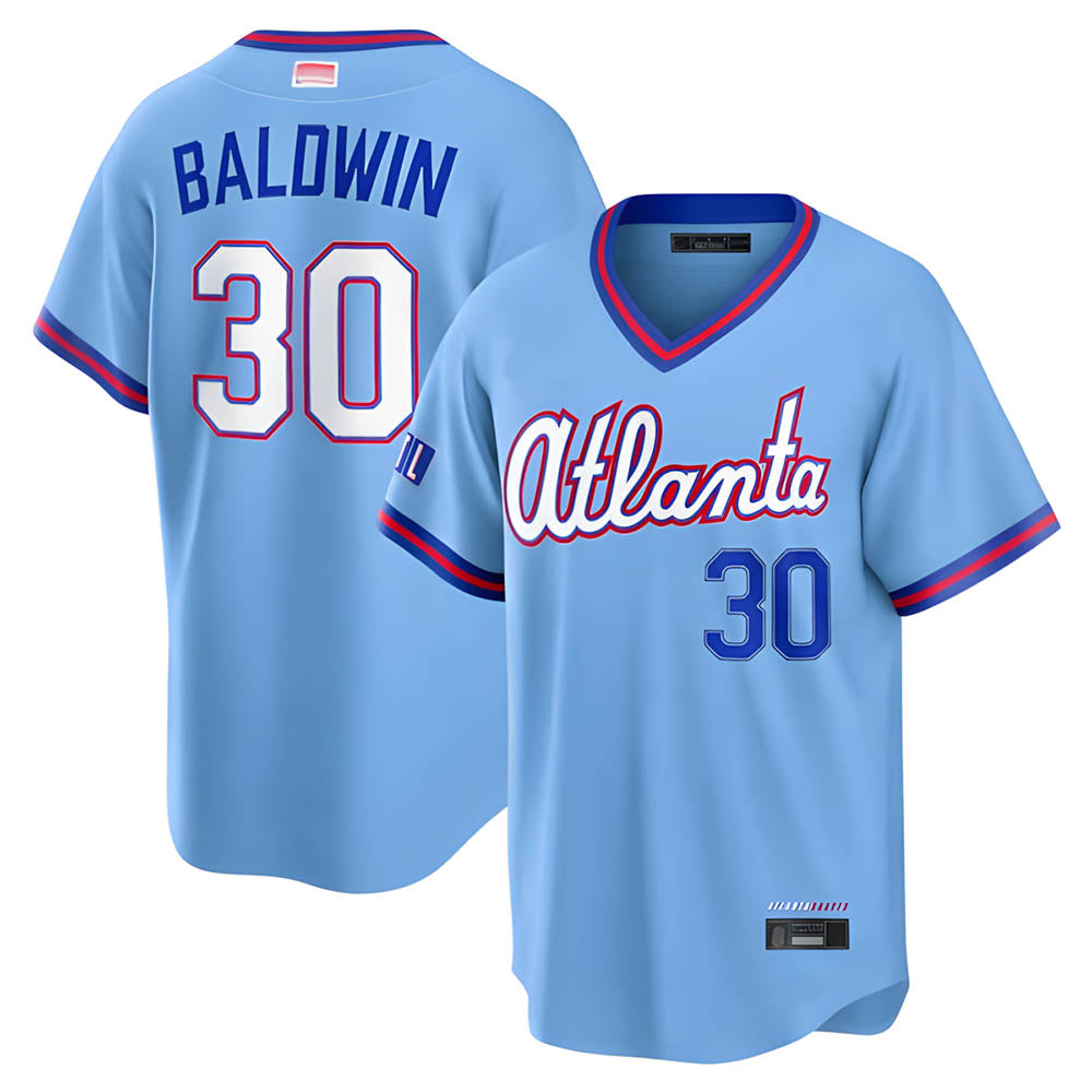 Perkns A.Braves #30 Drake Baldwin player Blue 2026 City Connect Stadium Stitched Jerseys