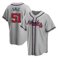 Perkns A.Braves #51 Chris Sale Player Gray City Connect Stitched Jerseys