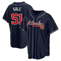 Perkns A.Braves #51 Chris Sale Player Navy City Connect Stitched Jerseys