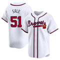 Perkns A.Braves #51 Chris Sale Player White Limited Home Stitched Jerseys