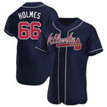 Perkns A.Braves #66 Grant Holmes Player Navy Authentic Alternate Stitched Jerseys