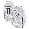 Perkns A.Cardinals #11 Larry Fitzgerald Player Arctic Camo Salute to Service Limited Hoodie Stitched Jerseys