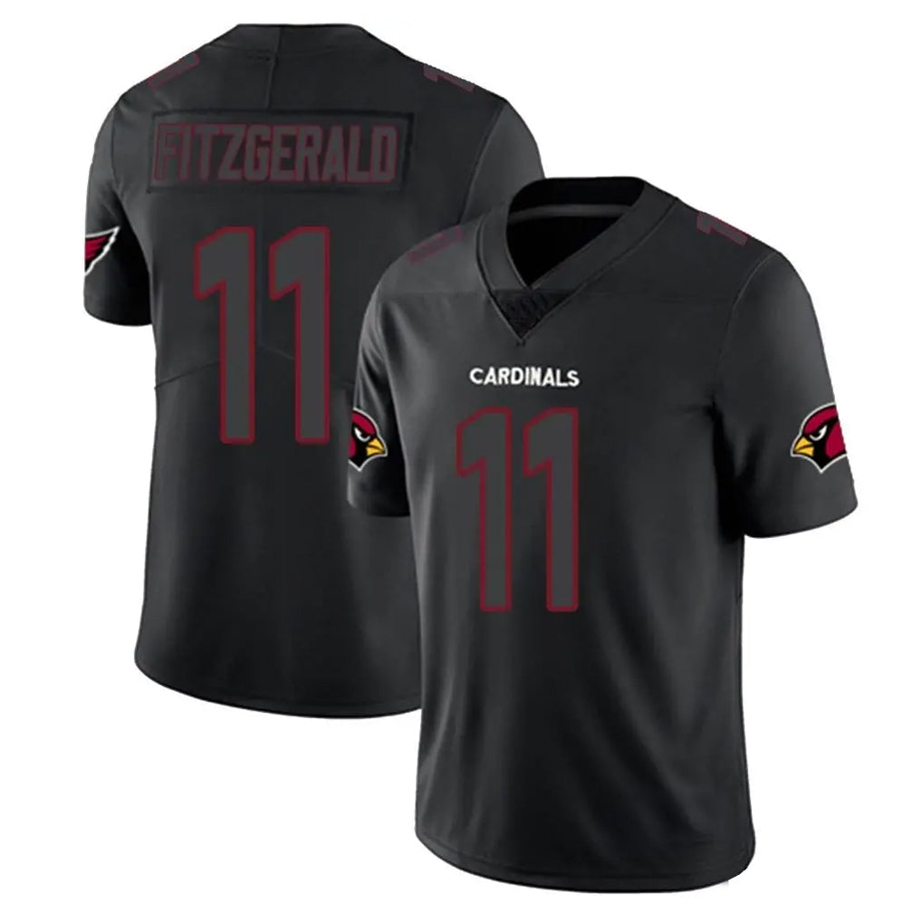 Perkns A.Cardinals #11 Larry Fitzgerald Player Black Impact Limited Home Game Stitched Jerseys