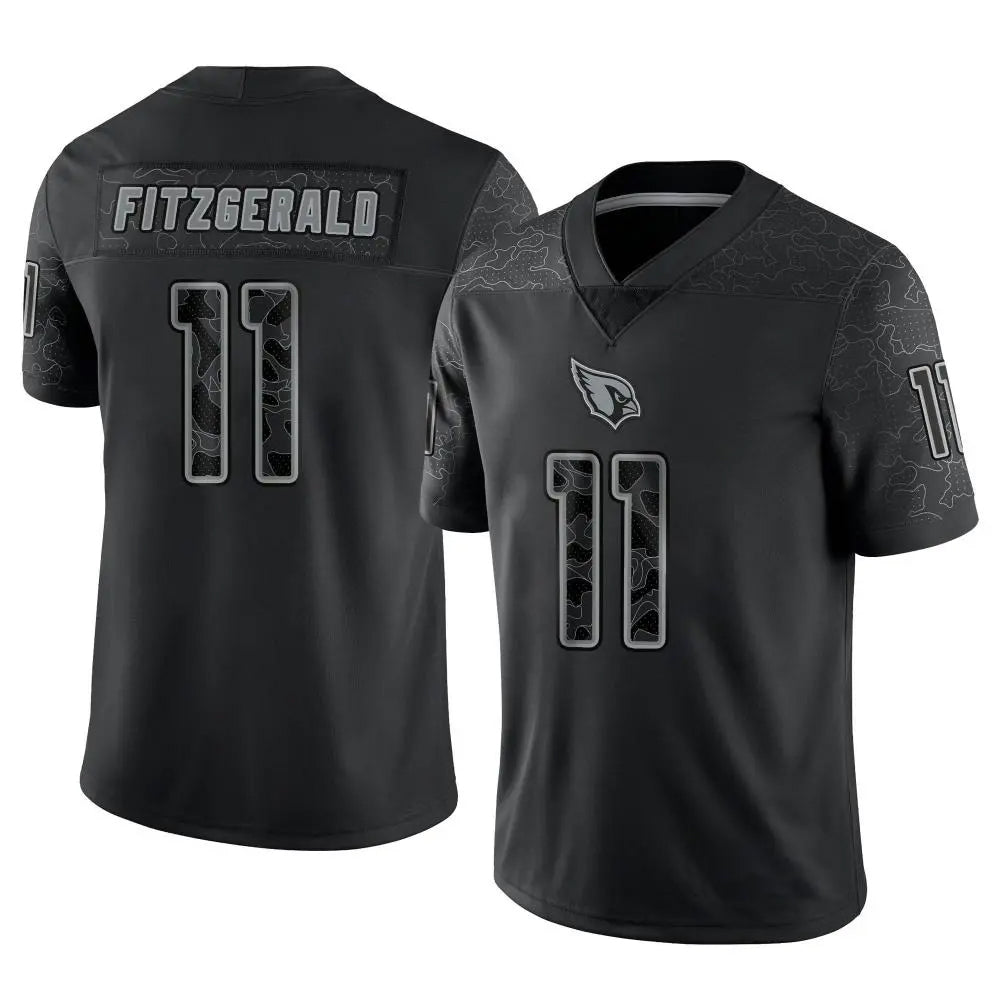 Perkns A.Cardinals #11 Larry Fitzgerald Player Black RFLCTV Limited Stitched Jerseys