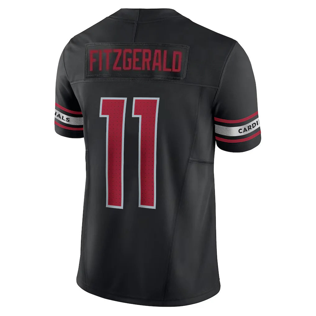 Perkns A.Cardinals #11 Larry Fitzgerald Player Black Vapor F.U.S.E. Limited Home Game Stitched Jerseys