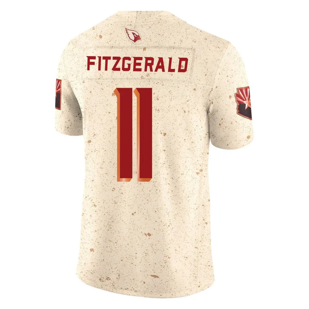 Perkns A.Cardinals #11 Larry Fitzgerald Player Cream Rivalries Collection Vapor Limited Home Game Stitched Jerseys
