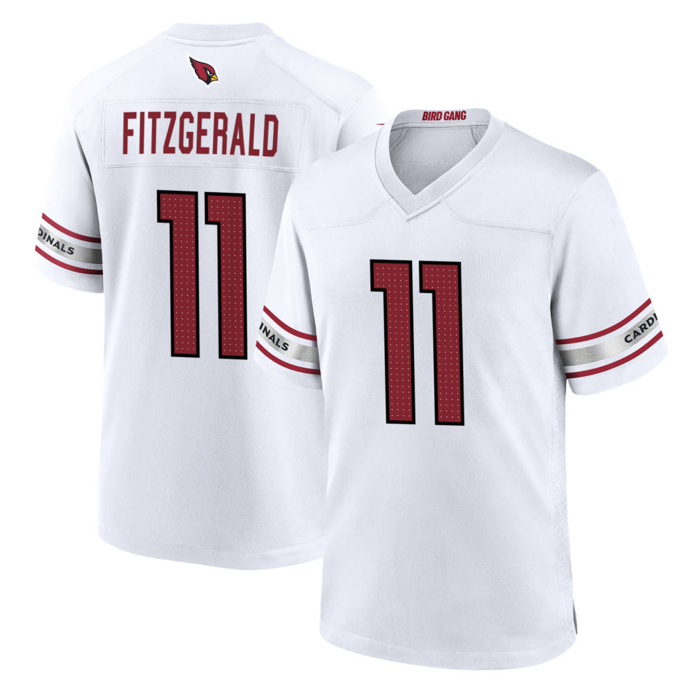 Perkns A.Cardinals #11 Larry Fitzgerald Player White Home Game Stitched Jerseys