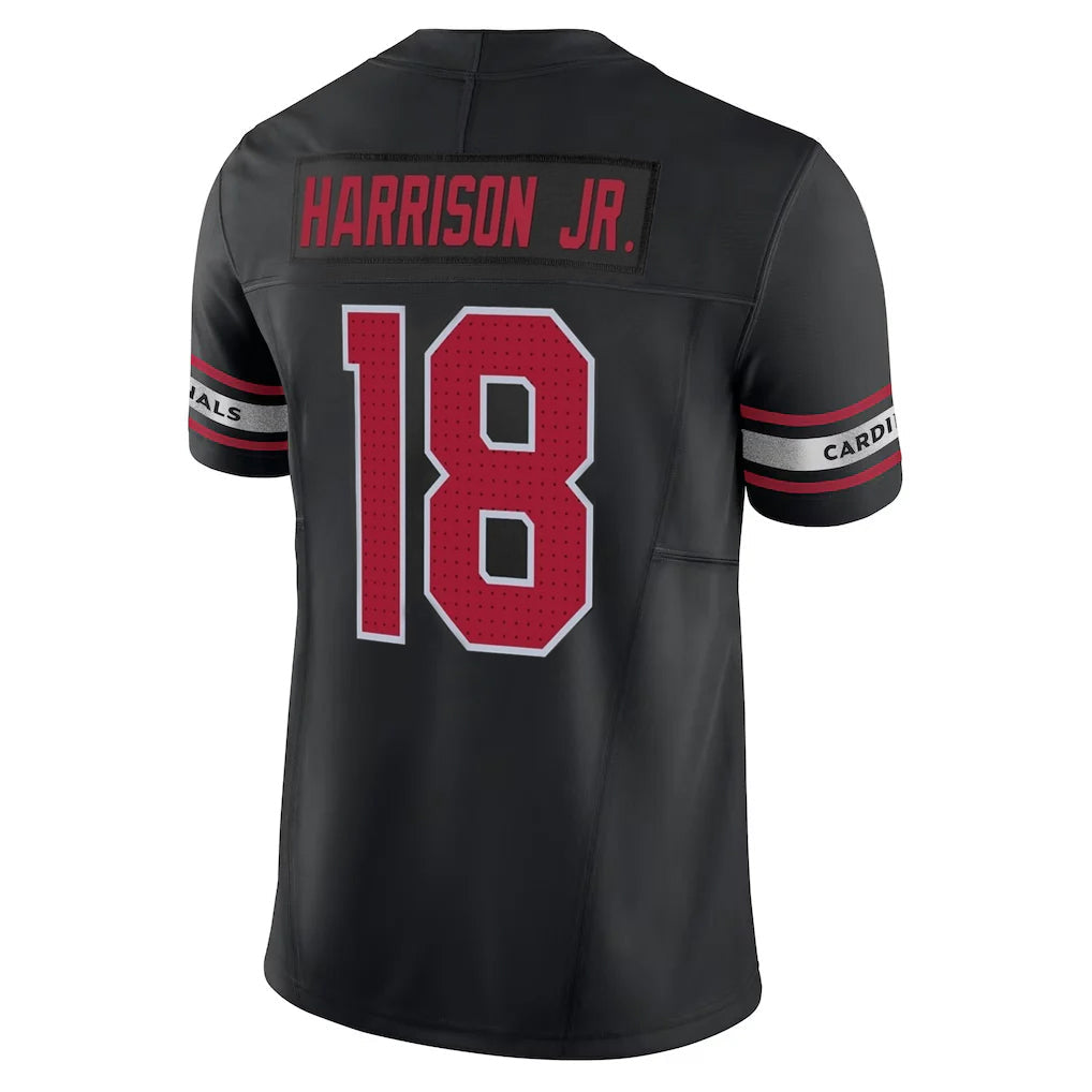 Perkns A.Cardinals #18 Marvin Harrison Jr. Player Black Vapor F.U.S.E. Limited Stitched Jerseys
