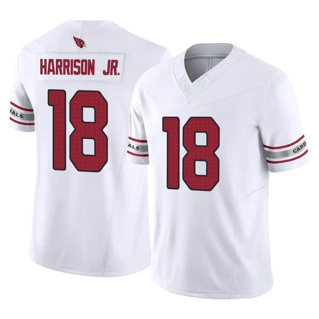 Perkns A.Cardinals #18 Marvin Harrison Jr. Player White Vapor F.U.S.E. Limited Home Game Stitched Jerseys