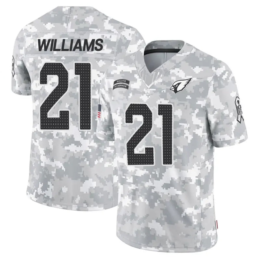 Perkns A.Cardinals #21 Garrett Williams Player Camo Salute to Service Limited Stitched Stitched Jerseys