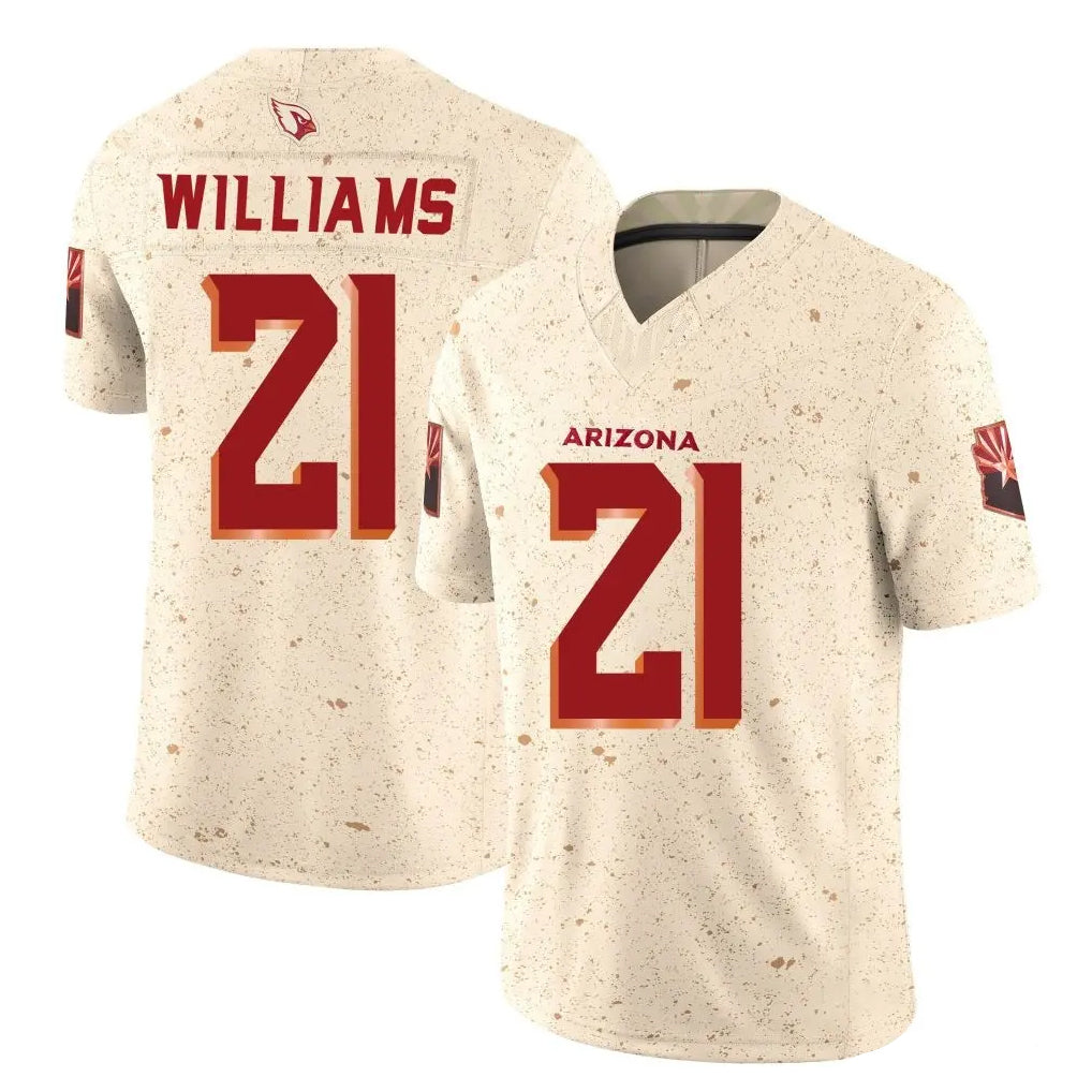 Perkns A.Cardinals #21 Garrett Williams Player Cream Rivalries Collection Vapor Limited Home Game Stitched Jerseys