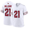 Perkns A.Cardinals #21 Garrett Williams Player White Home Game Stitched Jerseys