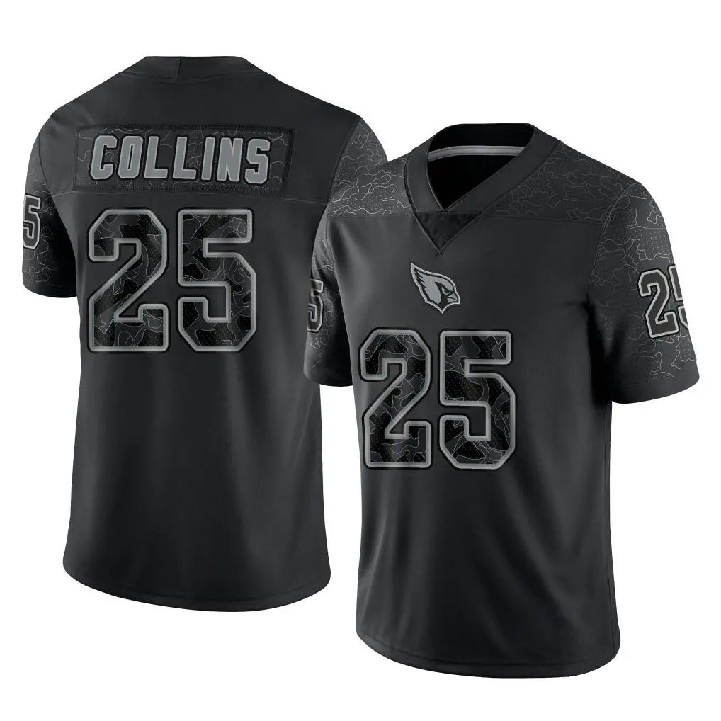 Perkns A.Cardinals #25 Zaven Collins Player Black RFLCTV Limited Home Game Stitched Jerseys