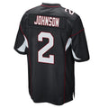 Perkns A.Cardinals #2 Will Johnson Player Black Home Game Stitched Jerseys
