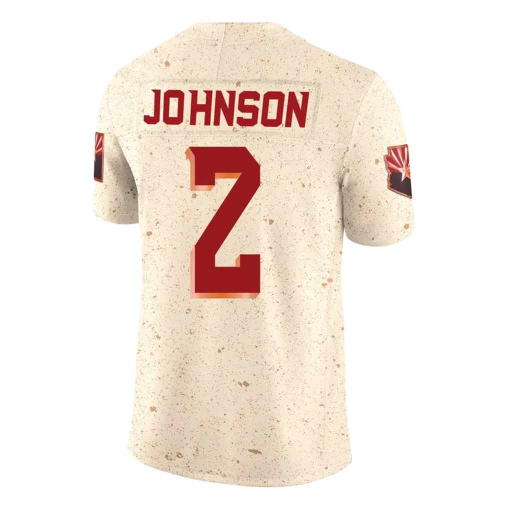 Perkns A.Cardinals #2 Will Johnson Player Cream Rivalries Collection Vapor Limited Home Game Stitched Jerseys