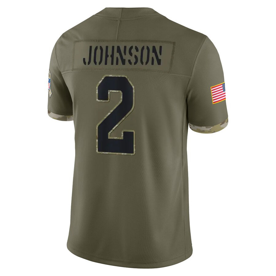 Perkns A.Cardinals #2 Will Johnson Player Olive Salute To Service Limited Game Stitched Jerseys