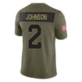 Perkns A.Cardinals #2 Will Johnson Player Olive Salute To Service Limited Home Game Stitched Jerseys