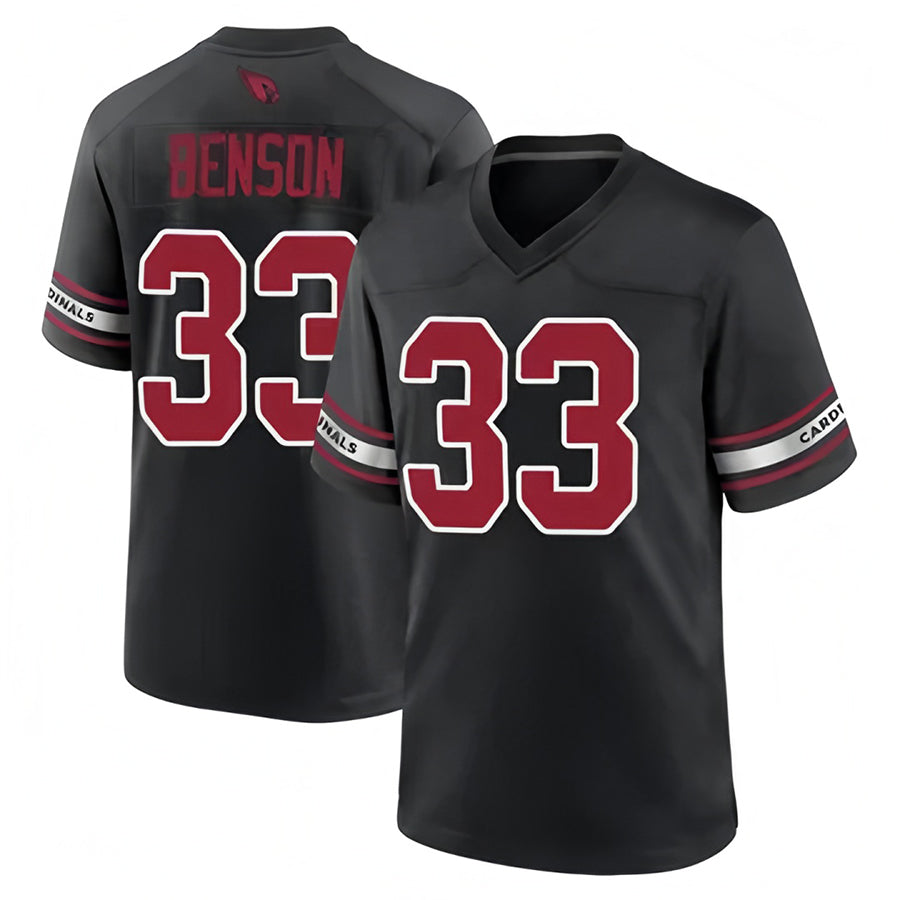 Perkns A.Cardinals #33 Trey Benson Player Black Home Game Stitched Jerseys