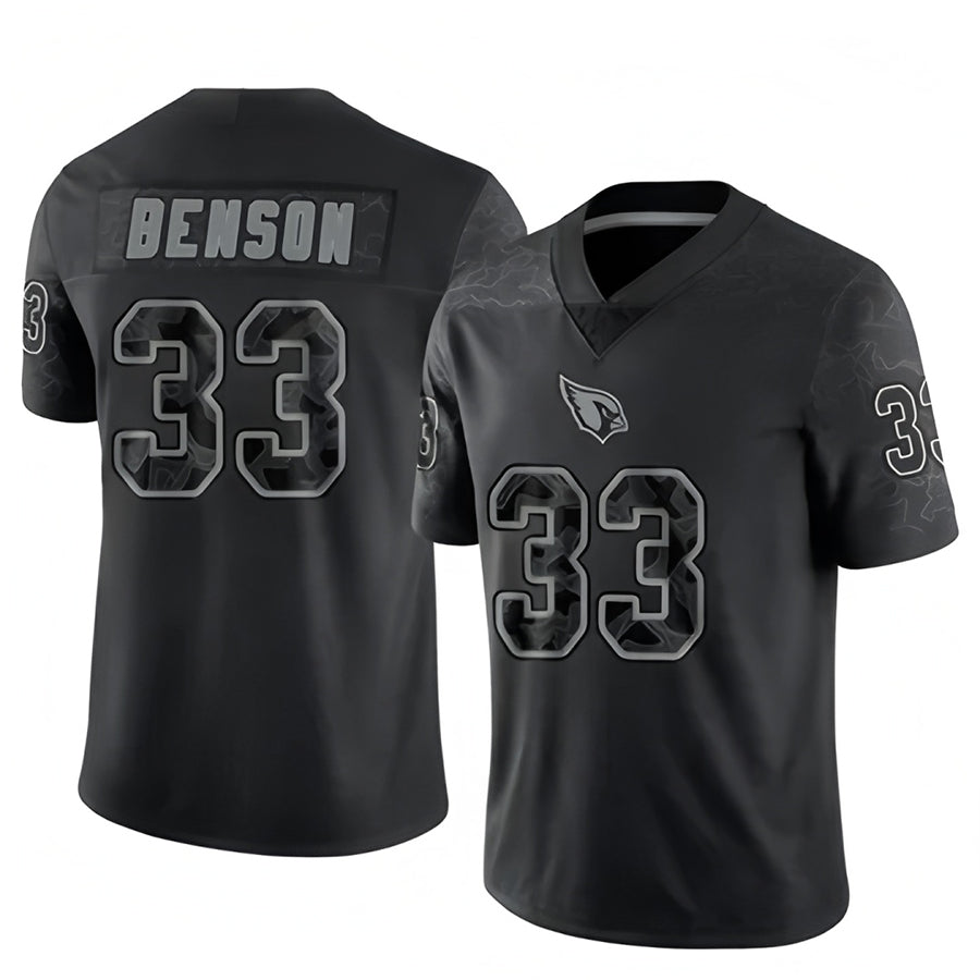 Perkns A.Cardinals #33 Trey Benson Player Black RFLCTV Limited Stitched Jerseys