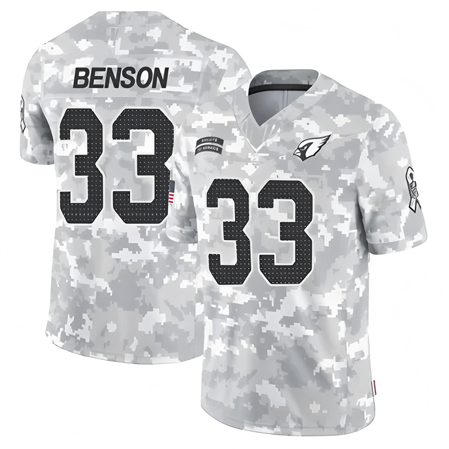 Perkns A.Cardinals #33 Trey Benson Player Camo Salute to Service Limited Stitched Jerseys