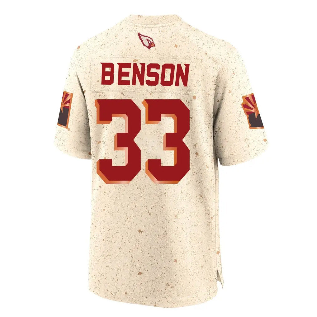 Perkns A.Cardinals #33 Trey Benson Player Cream Rivalries Collection Game Stitched Jerseys
