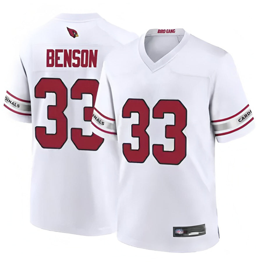 Perkns A.Cardinals #33 Trey Benson Player White Game Home Stitched Jerseys