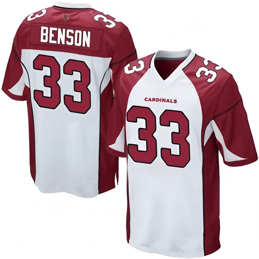 Perkns A.Cardinals #33 Trey Benson Player White Home Game Stitched Jerseys