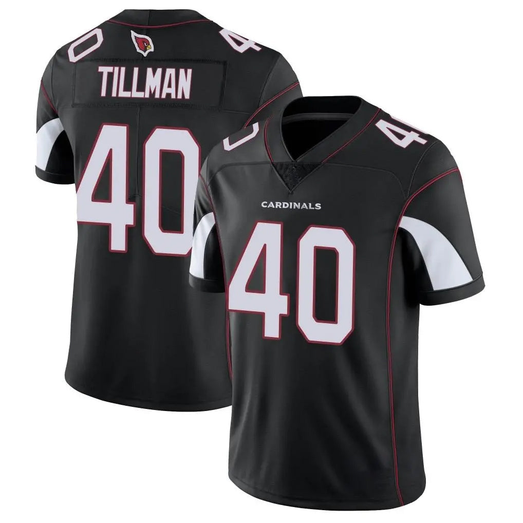 Perkns A.Cardinals #40 Pat Tillman Player Black Vapor Limited Home Game Stitched Jerseys