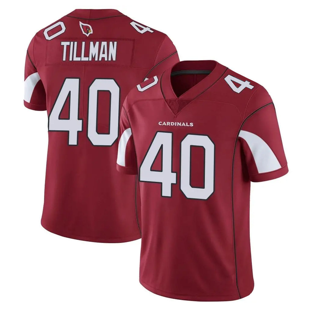 Perkns A.Cardinals #40 Pat Tillman Player Cardinal Vapor Limited Home Game  Stitched Jerseys