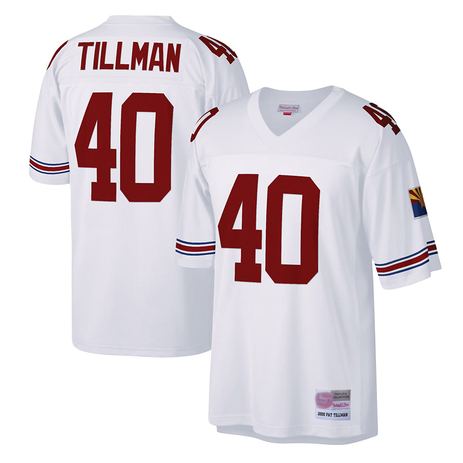 Perkns A.Cardinals #40 Pat Tillman Player Mitchell & Ness White Legacy Replica Stitched Jerseys