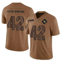 Perkns A.Cardinals #42 Dadrion Taylor-Demerson Player Brown Salute To Service Limited Stitched Jerseys