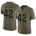 Perkns A.Cardinals #42 Dadrion Taylor-Demerson Player Olive Salute To Service Stitched Jerseys