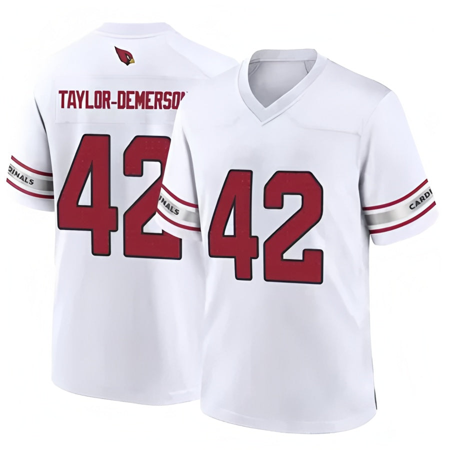 Perkns A.Cardinals #42 Dadrion Taylor-Demerson Player Whtie Home Game Stitched Jerseys