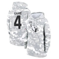 Perkns A.Cardinals #4 Jeremiyah Love Player Arctic Camo Salute to Service Hoodies Football Jerseys