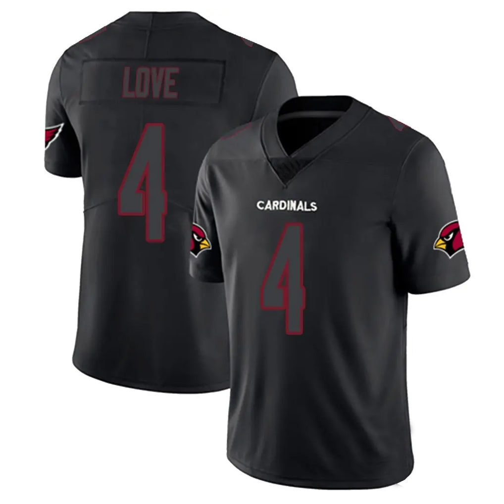 Perkns A.Cardinals #4 Jeremiyah Love Player Black Impact Limited Home Game Stitched Jerseys
