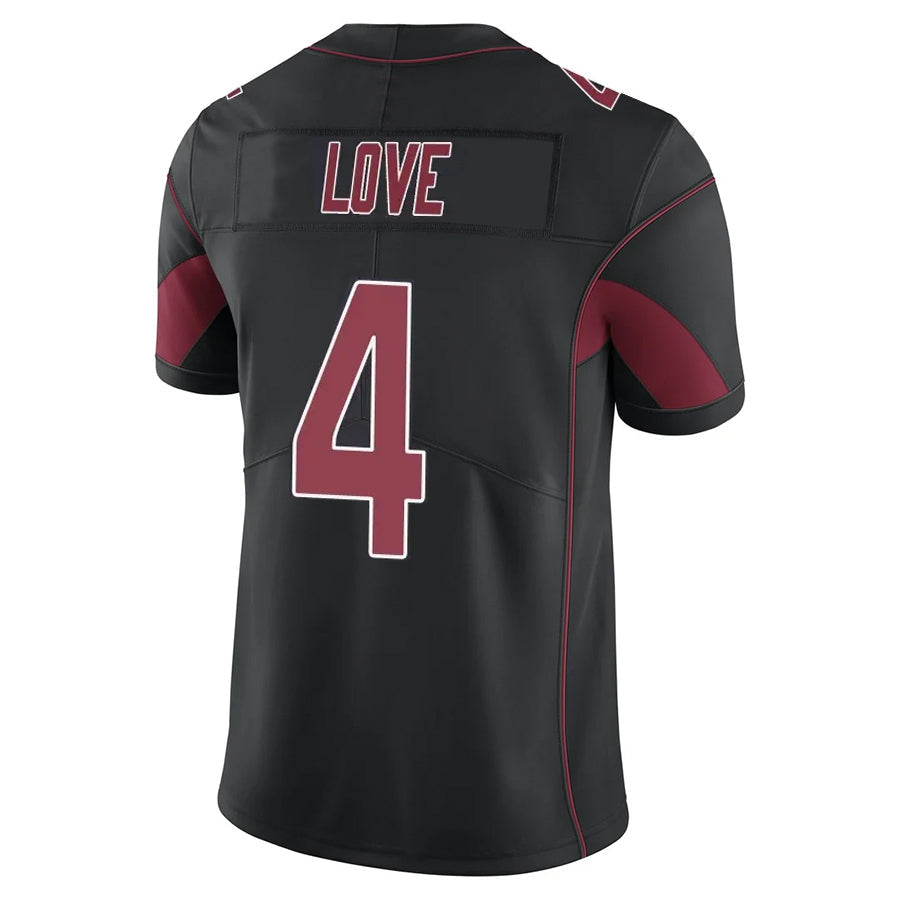 Perkns A.Cardinals #4 Jeremiyah Love Player Black Limited Elite Home Game Stitched Jerseys