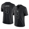 Perkns A.Cardinals #4 Jeremiyah Love Player Black RFLCTV Limited Home Game Stitched Jerseys