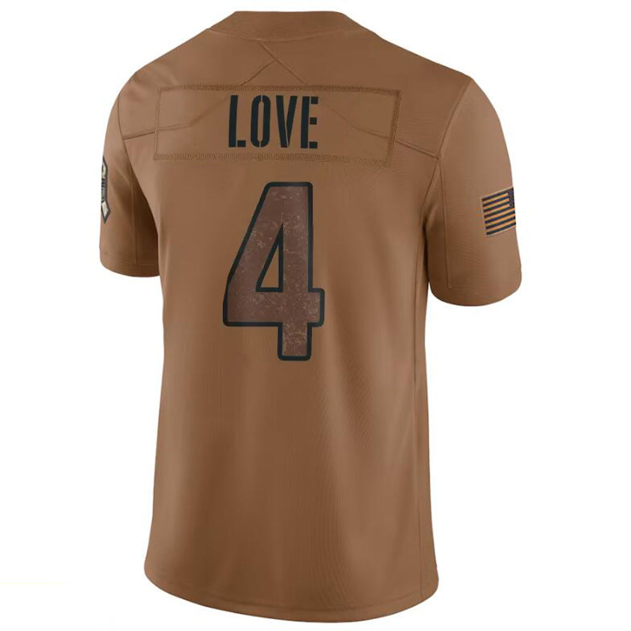 Perkns A.Cardinals #4 Jeremiyah Love Player Brown Limited Salute To Service Game Stitched Jerseys