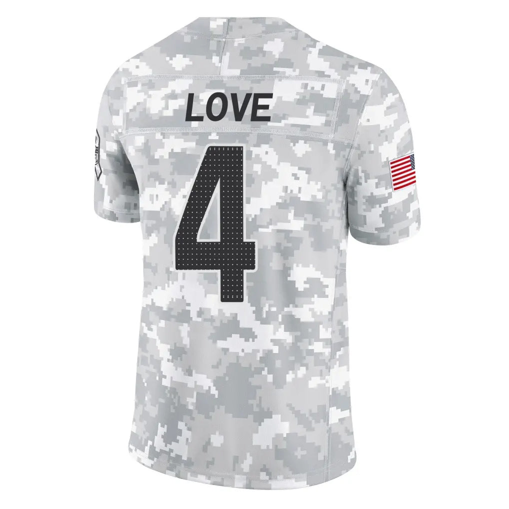 Perkns A.Cardinals #4 Jeremiyah Love Player Camo Salute to Service Limited Home Stitched Jerseys