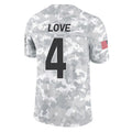 Perkns A.Cardinals #4 Jeremiyah Love Player Camo Salute to Service Limited Home Stitched Jerseys