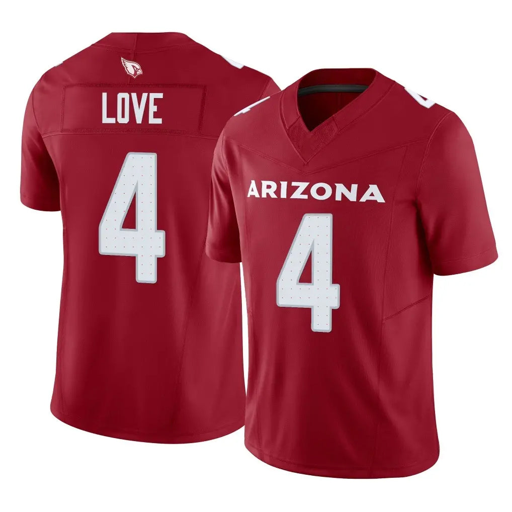 Perkns A.Cardinals #4 Jeremiyah Love Player Cardinal Vapor F.U.S.E. Limited Home Game Stitched Jerseys