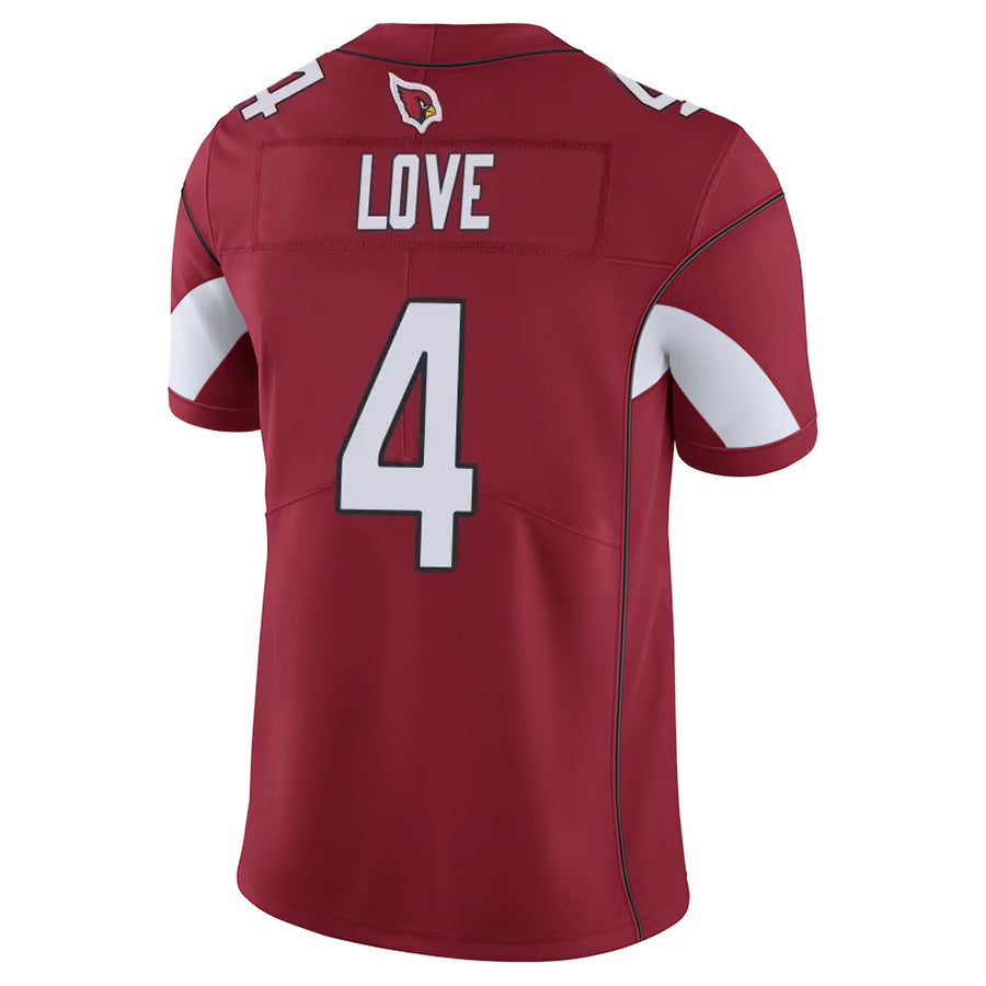 Perkns A.Cardinals #4 Jeremiyah Love Player Cardinal Vapor Limited Home Game  Stitched Jerseys