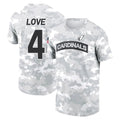 Perkns A.Cardinals #4 Jeremiyah Love Player Salute to Service Hoodies & T-Shirts Football Jerseys